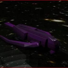 Low Poly Futuristic Spaceship 3d model