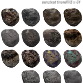 Asteroids Rock Set 3d model