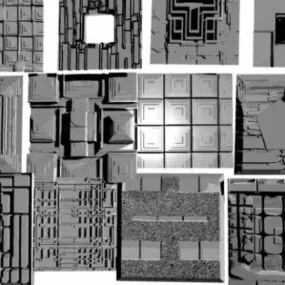 Space Panel Facade Decoration 3d model