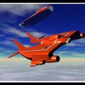 Futuristic Spacecraft Carrier 3d model