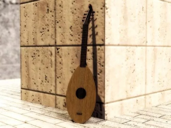Lute Music Instrument 3d model Lute Music Instrument 3d model