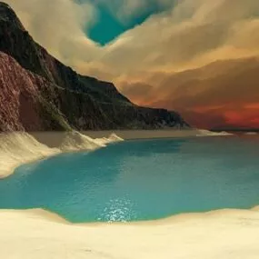 Lake Landscape 3d model