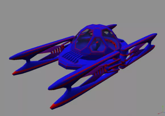 Tie Bomber Spaceship 3d model