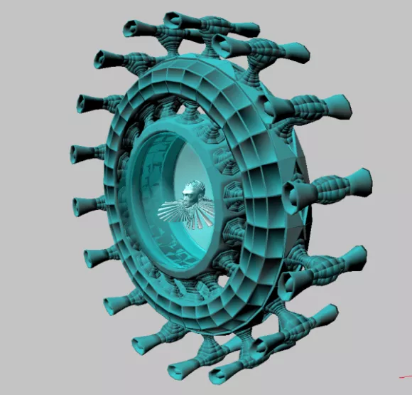 Scifi Sculpture Wheel 3d model Scifi Sculpture Wheel 3d model