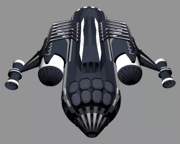 Jedi Star Futuristic Spaceship 3d model