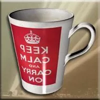 Porcelain Mug With Label 3d model