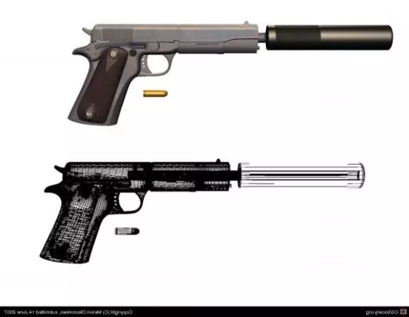 M1911a1 Hand Gun 3d model M1911a1 Hand Gun 3d model