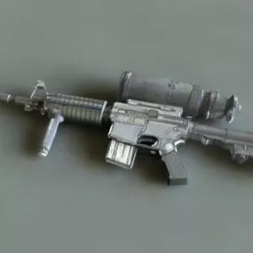 M4a1 Rifle Gun With Scope 3d model