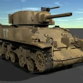 M5a1 Us Tank 3d model