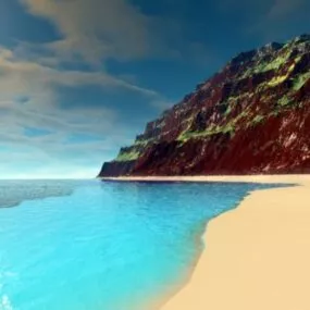 Beach Terrain Landscape 3d model