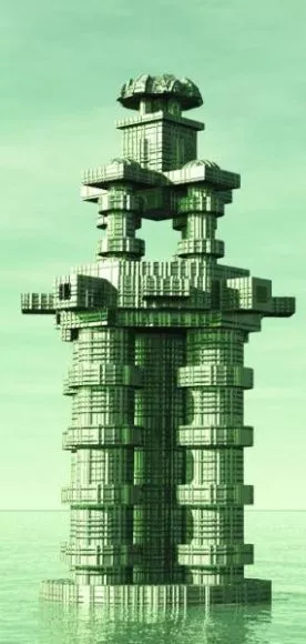 Lego Futuristic Tower Building 3d model Lego Futuristic Tower Building 3d model