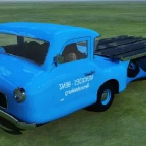 Vintage Pickup Car Hauler 3d model