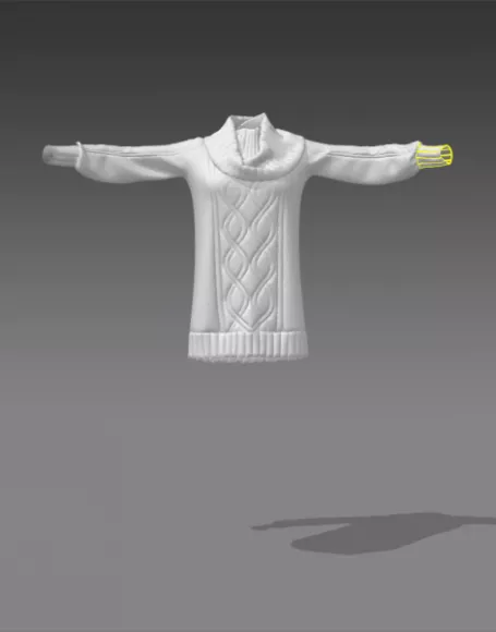 Cowl Neck Shirt Clothing 3d model Cowl Neck Shirt Clothing 3d model