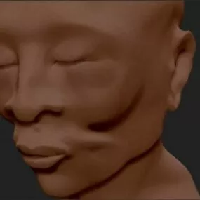 Chinese Old Man Head Sculpture 3d model