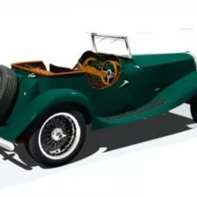Vintage Car Convertible Classic 3d model