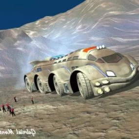 Mopad Futuristic Vehicle 3d model