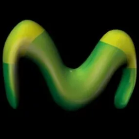 Movistar Logo Decoration 3d model