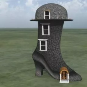 House Building Boot Shape 3d model
