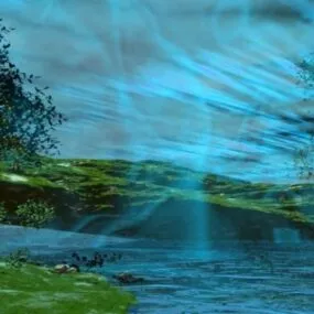 Twilight Hill Landscape 3d model