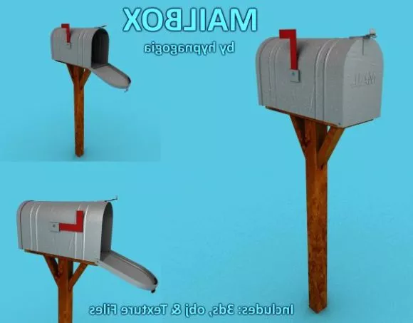 Home Wood Mailbox 3d model Home Wood Mailbox 3d model