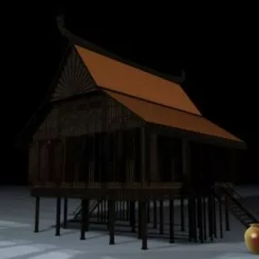 Traditional Malaysian Villa House 3d model