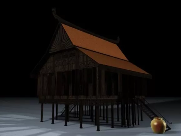 Gaming House With Garden And Road 3d model