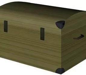 Vintage Malle Chest Box 3d model