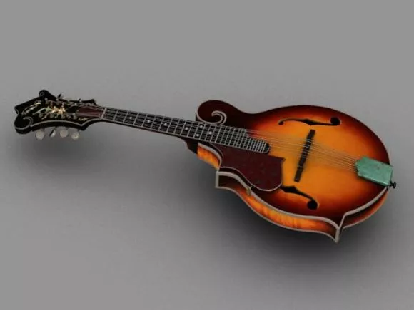 Realistic Mandolin Instrument 3d model Realistic Mandolin Instrument 3d model