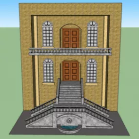 Antique Villa Backdrop Furniture 3d model