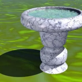 Marble Urn Water Basin 3d model