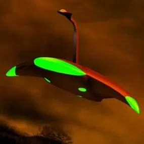 Martian War Futuristic Spaceship Rigged 3d model