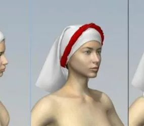 Girl Character With Clothing Fashion 3d model