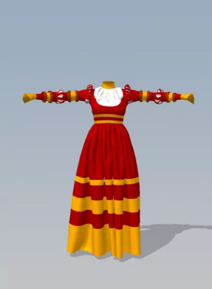 Marvelous Renaissance Dress 3d model Marvelous Renaissance Dress 3d model