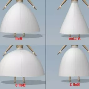 Marvelous Fashion Dress Skirt 3d model