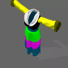 Marvelous Dance Dress 3d model