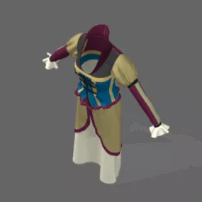 Marvelous Medieval Dress 3d model
