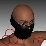 Mask On Head Human Character 3d model