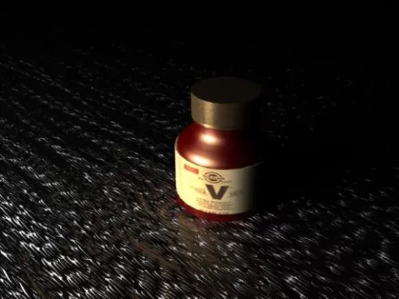 Red Drug Bottle 3d model Red Drug Bottle 3d model