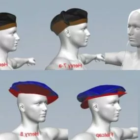 Man Mannequin With Renaissance Caps 3d model