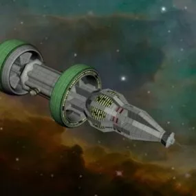 Merchant Starship Futuristic Spacecraft 3d model