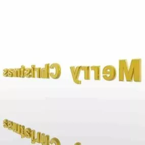 Merry Christmas Text Decoration 3d model