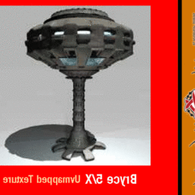Scifi Metal Base Station 3d model