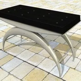 Metal Ottoman Bench 3d model