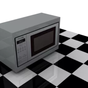 Small Microwave Oven 3d model