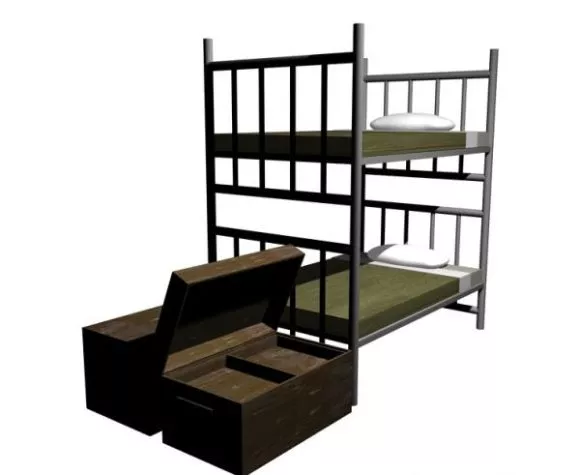 Simple Horizontal Tv Rack 3d model