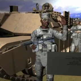 Military Human Soldier Character 3d model