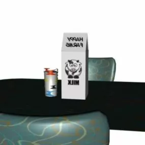 Milk Carton Box 3d model