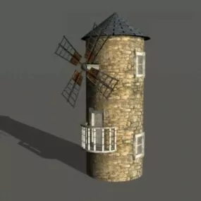 Ancient Rock Windmill 3d model