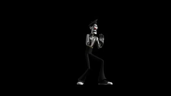 Standing Man In Short Pant 3d model