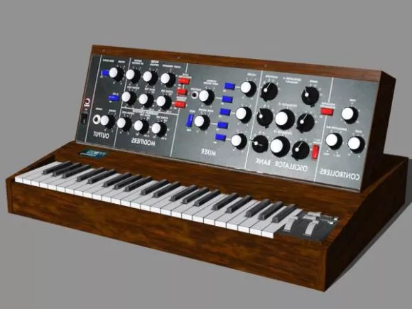 Mini Organ Synthesizer Instrument 3d model Mini Organ Synthesizer Instrument 3d model